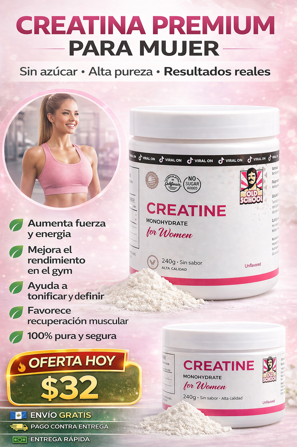 🌸CREATINA para aumentar masa muscular -$31.99+envio gratis