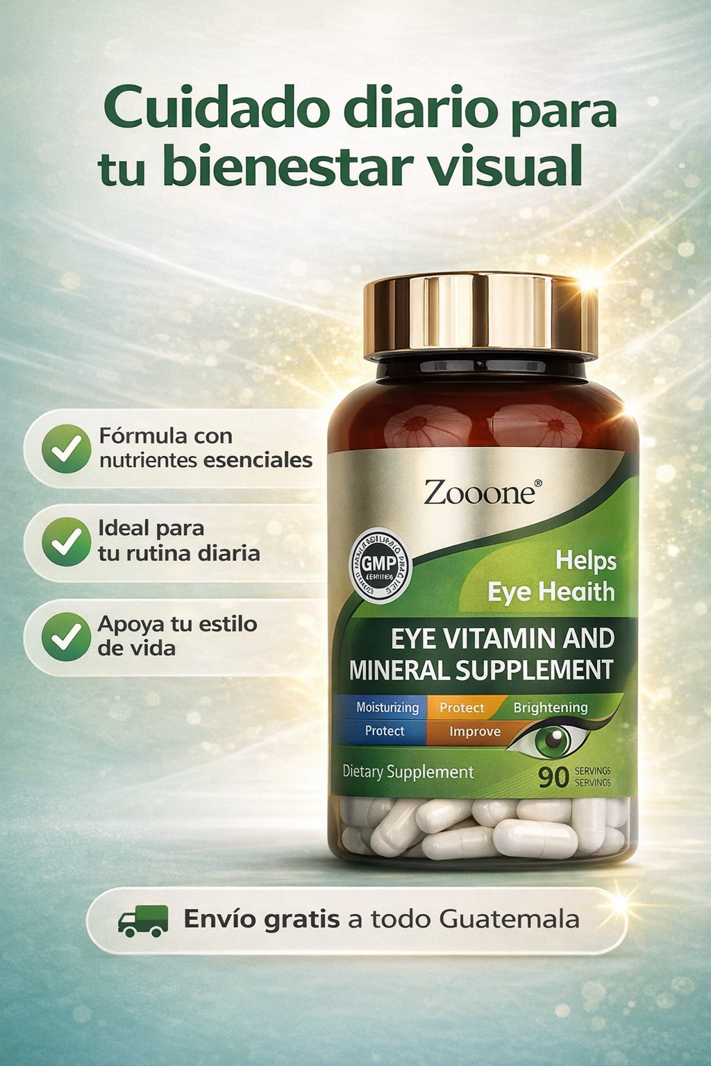 👁️ZOOONE™ VITAMINA + 29.99+ envio gratis - 100% Natural